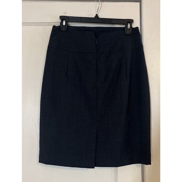 Banana Republic Skirt Womens 8 Charcoal Gray Wool Lined Short Pencil Stretch - Picture 2 of 12